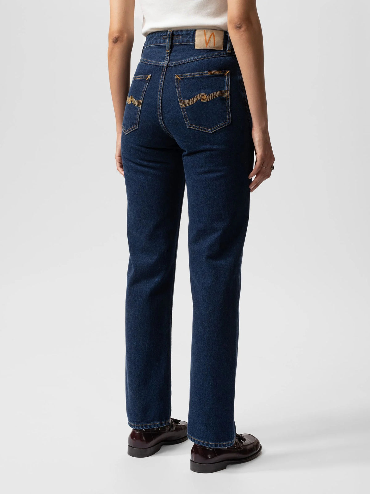 Nudie Jeans Lofty Lo — Indigo Dipped — view 2