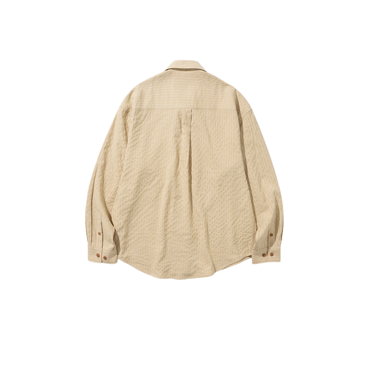 Uniform Bridge Pocket Stripe Shirts — Beige — view 6
