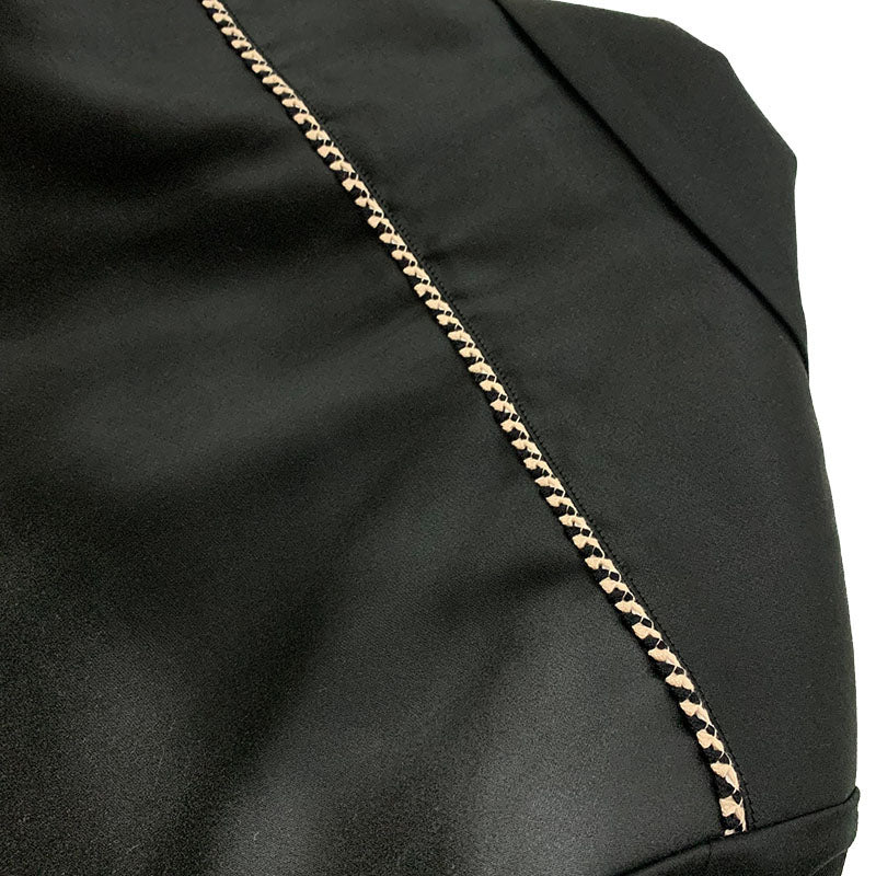 DRY BONES WESTERN STYLE SATIN JACKET - BLACK
