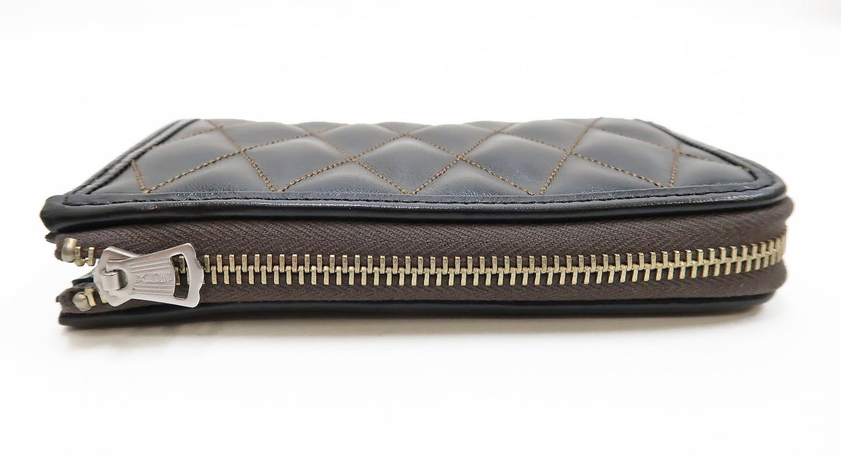 TOYS MCCOY LEATHER QUILTED SHORT WALLET - BLACK