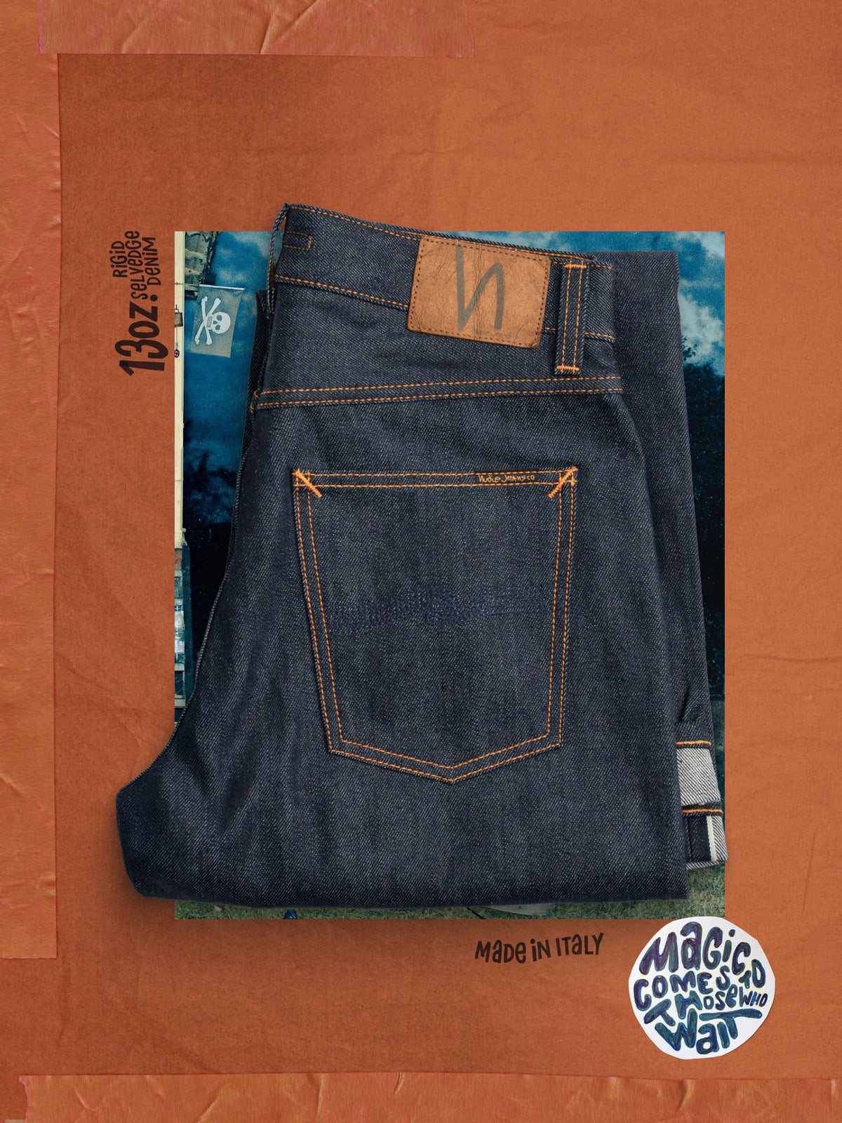 Nudie Jeans Gritty Jackson — Dry Dusk Selvage — view 2