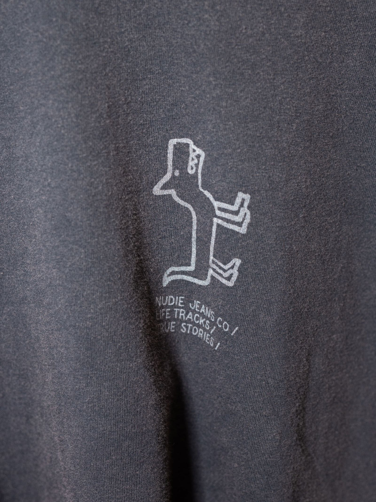 Koffe Scratched Tracks T-Shirt — Antracite — view 4