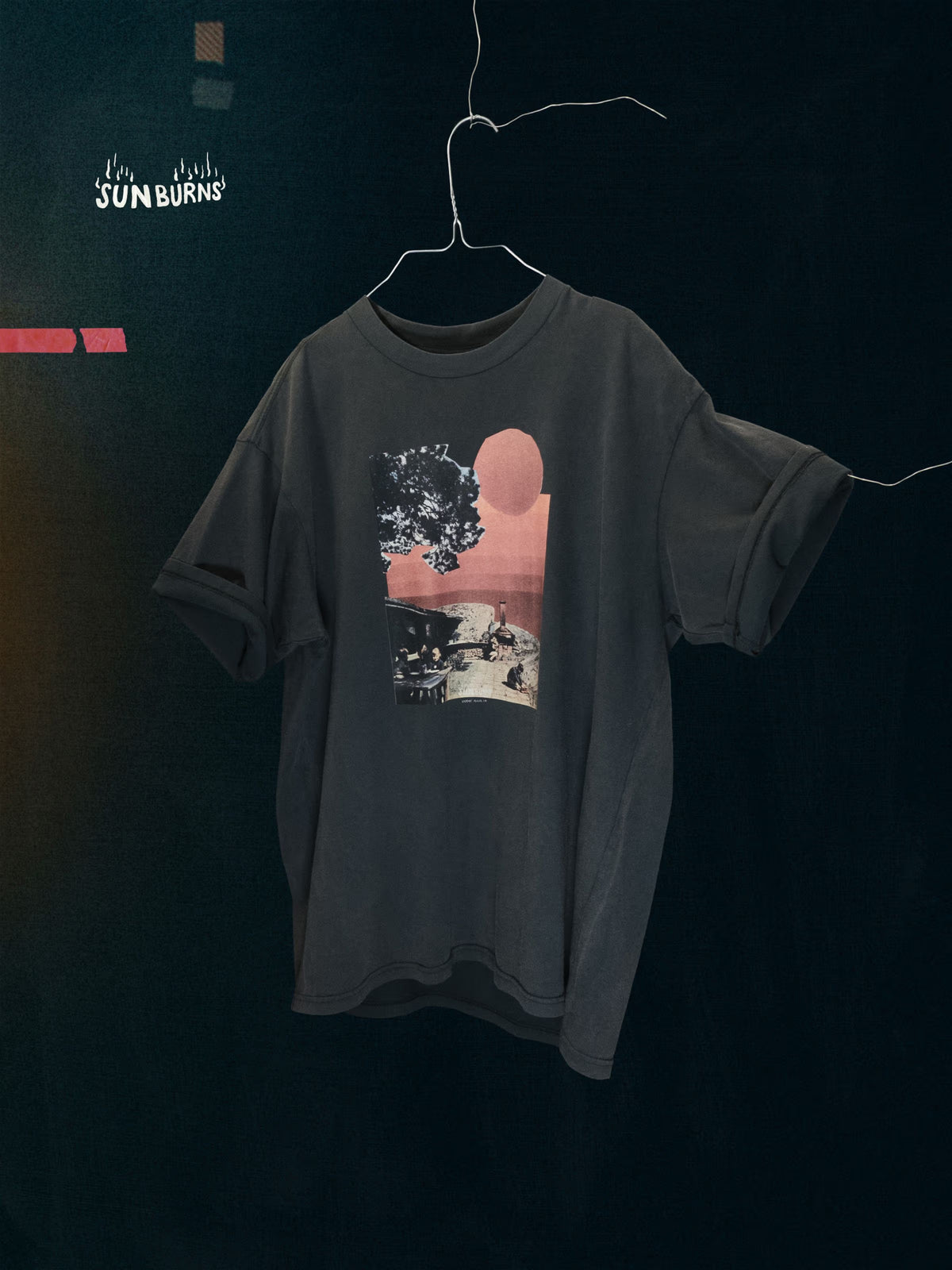 Nudie Jeans Koffe Sunburns T-Shirt — Antracite — front view