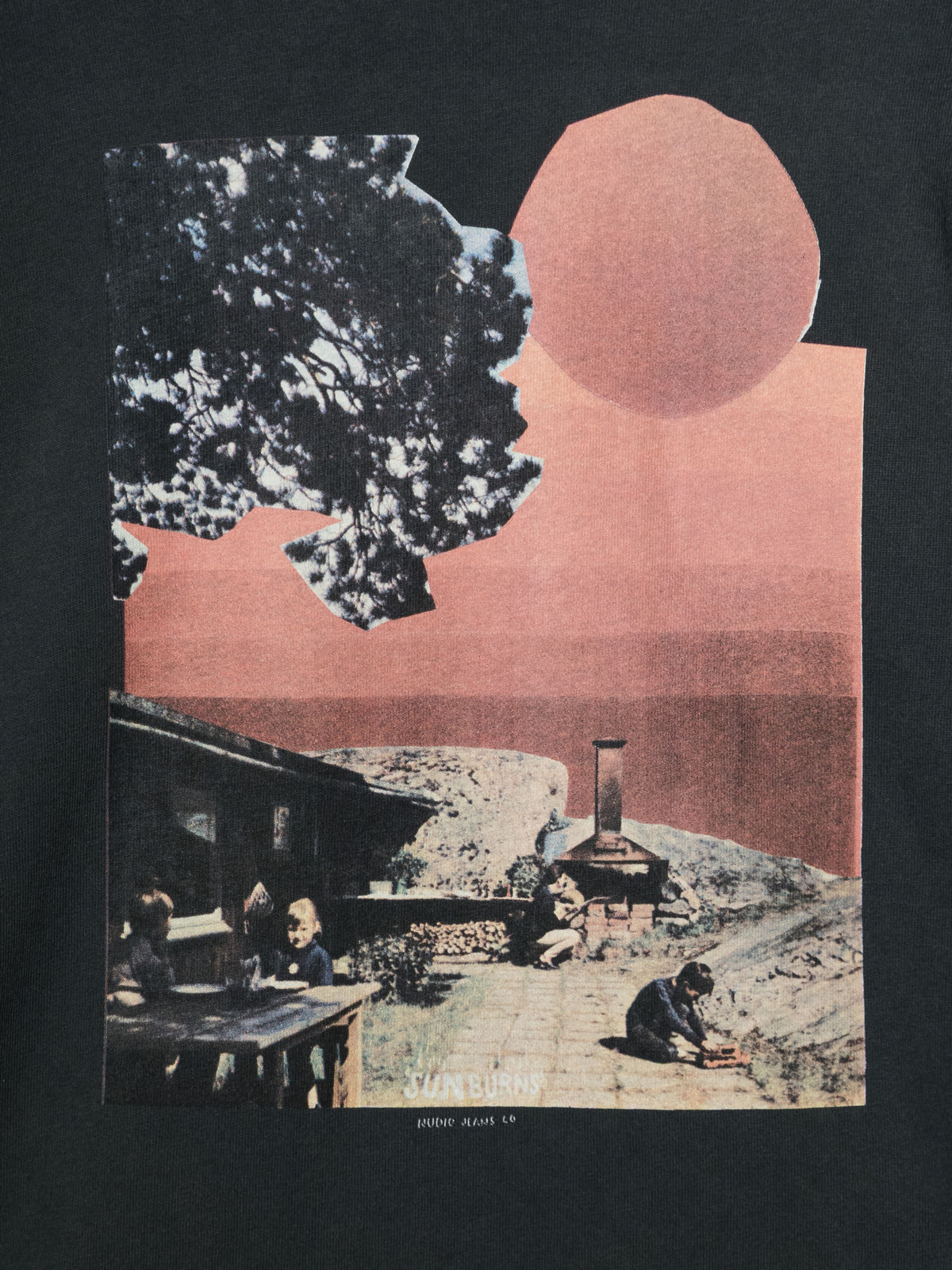 Nudie Jeans Koffe Sunburns T-Shirt — Antracite — view 2