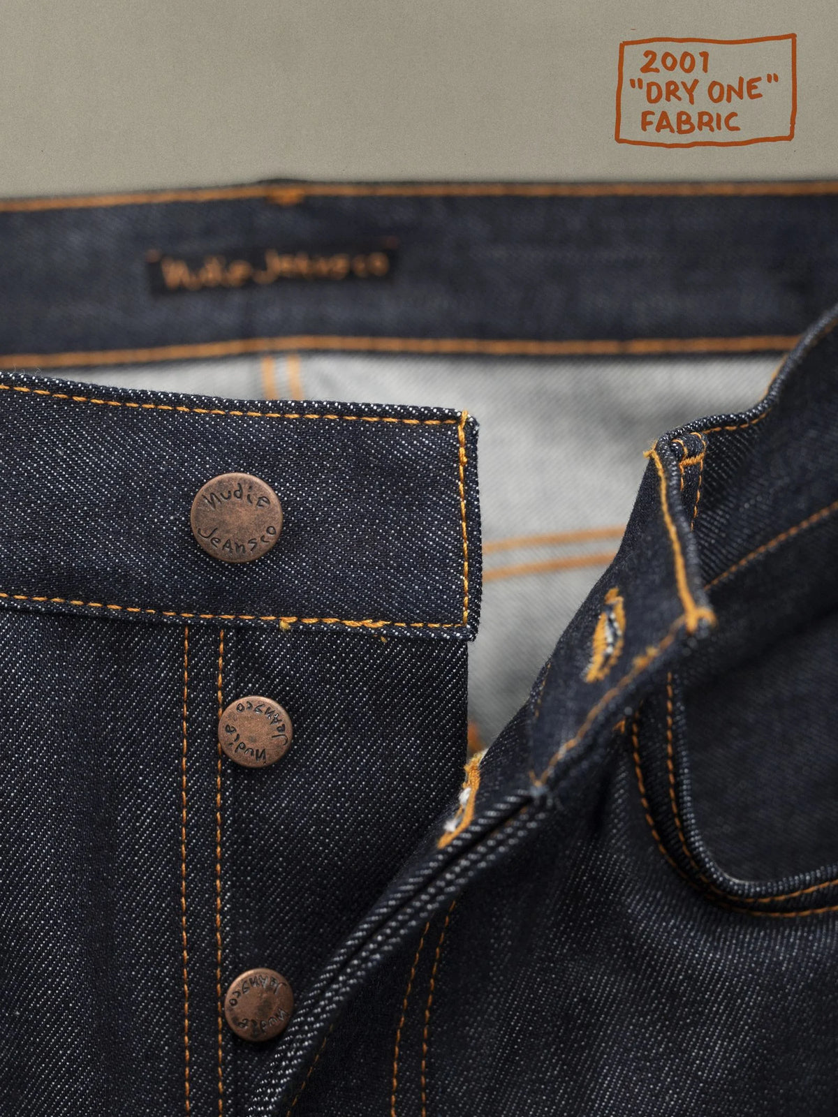 NUDIE JEANS TUFF TONY - DRY ECRU WAVES
