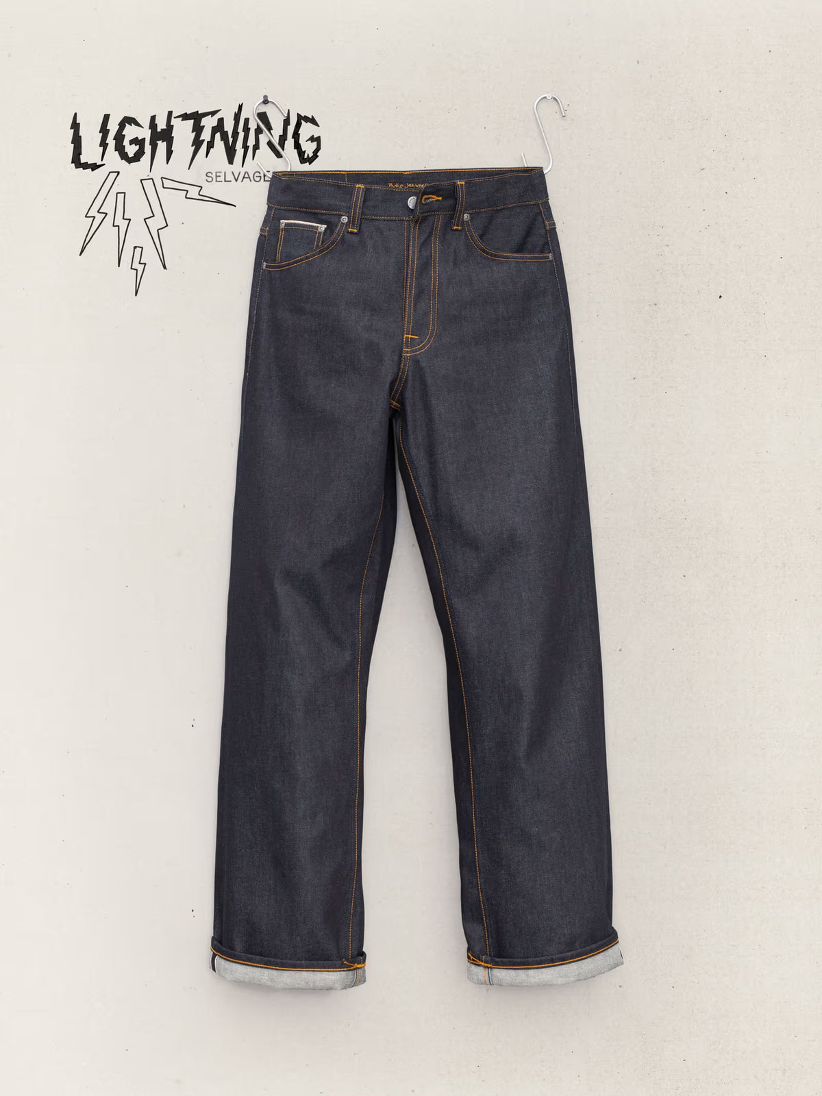 NUDIE JEANS LOUD LARRY - DRY LIGHTNING SELVAGE