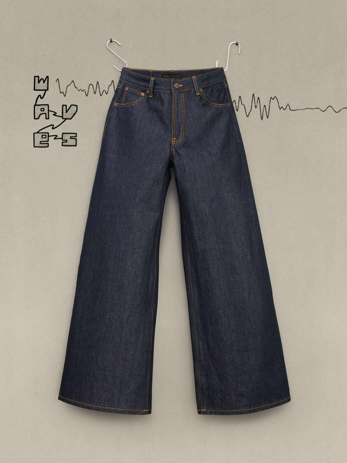 NUDIE JEANS SONIC SUE - DRY ECRU WAVES