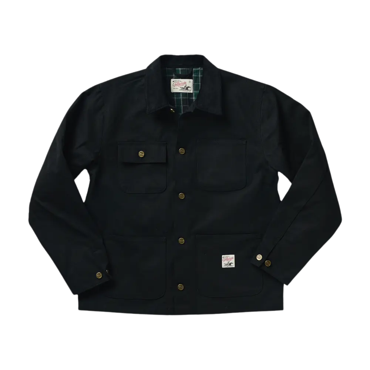 Telluride Wanderer Chore Coat — Black — front view