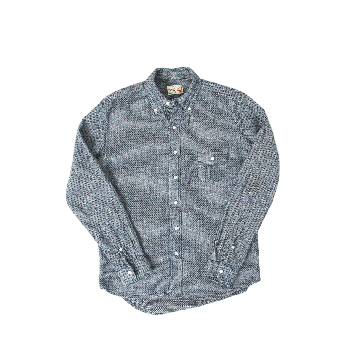 Graph Zero Standard Button-Down Long Sleeve Shirt — White — front view