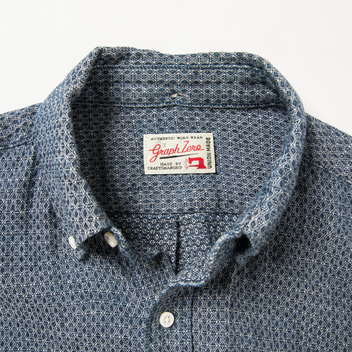 Graph Zero Standard Button-Down Long Sleeve Shirt — White — view 2