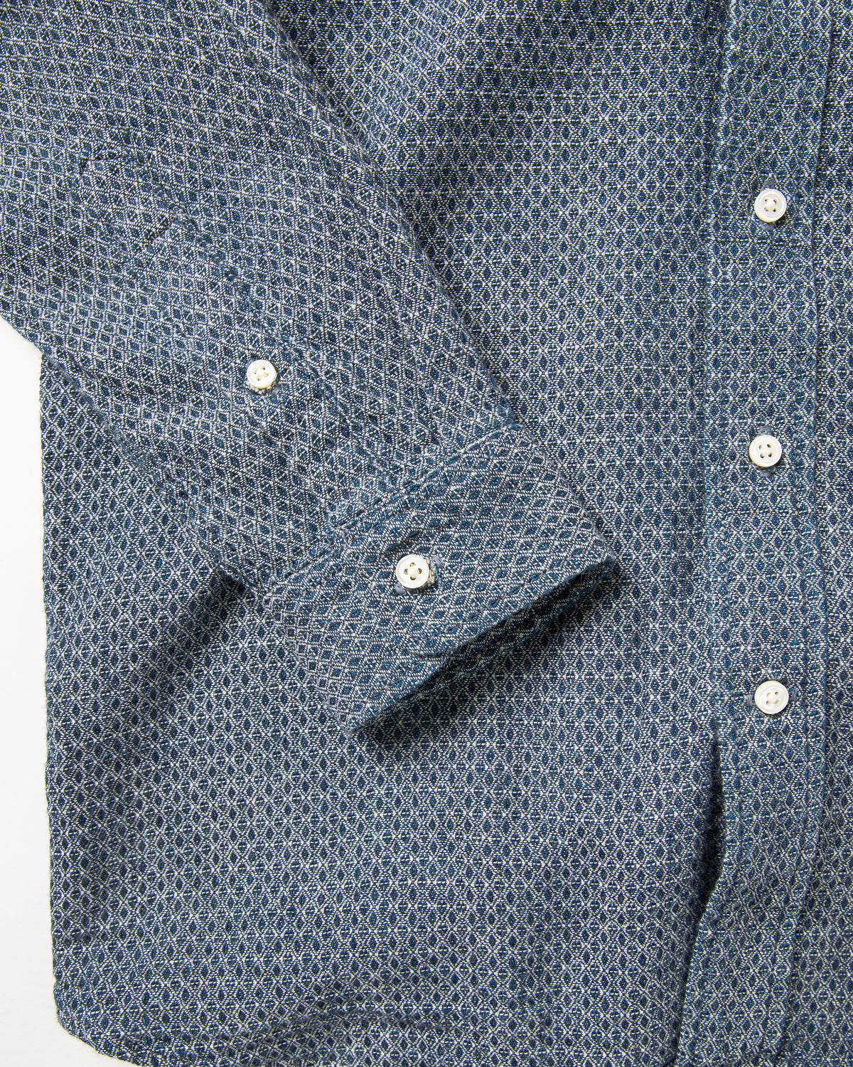 Graph Zero Standard Button-Down Long Sleeve Shirt — White — view 4