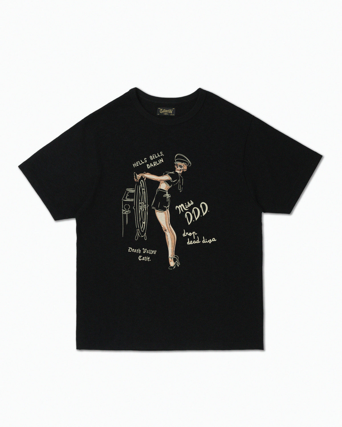 TELLURIDE GHOST PIN-UP TEE - BLACK