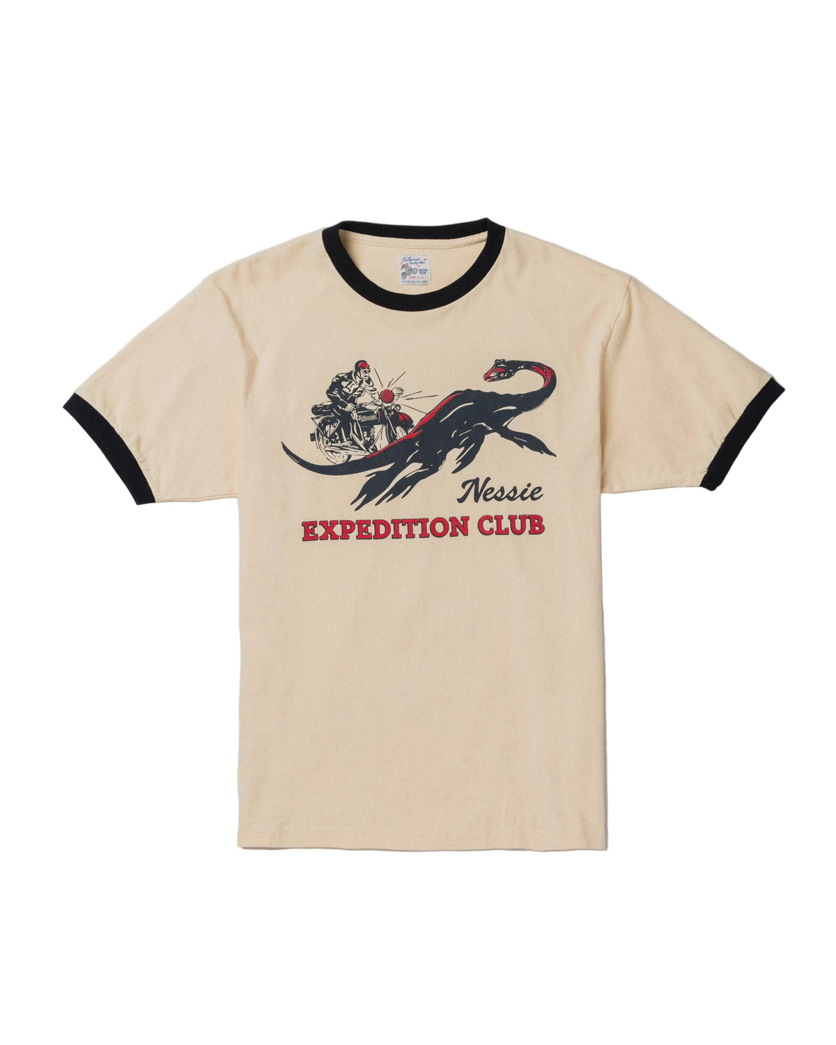 Telluride Ringer Tee Nessie — Bone — front view