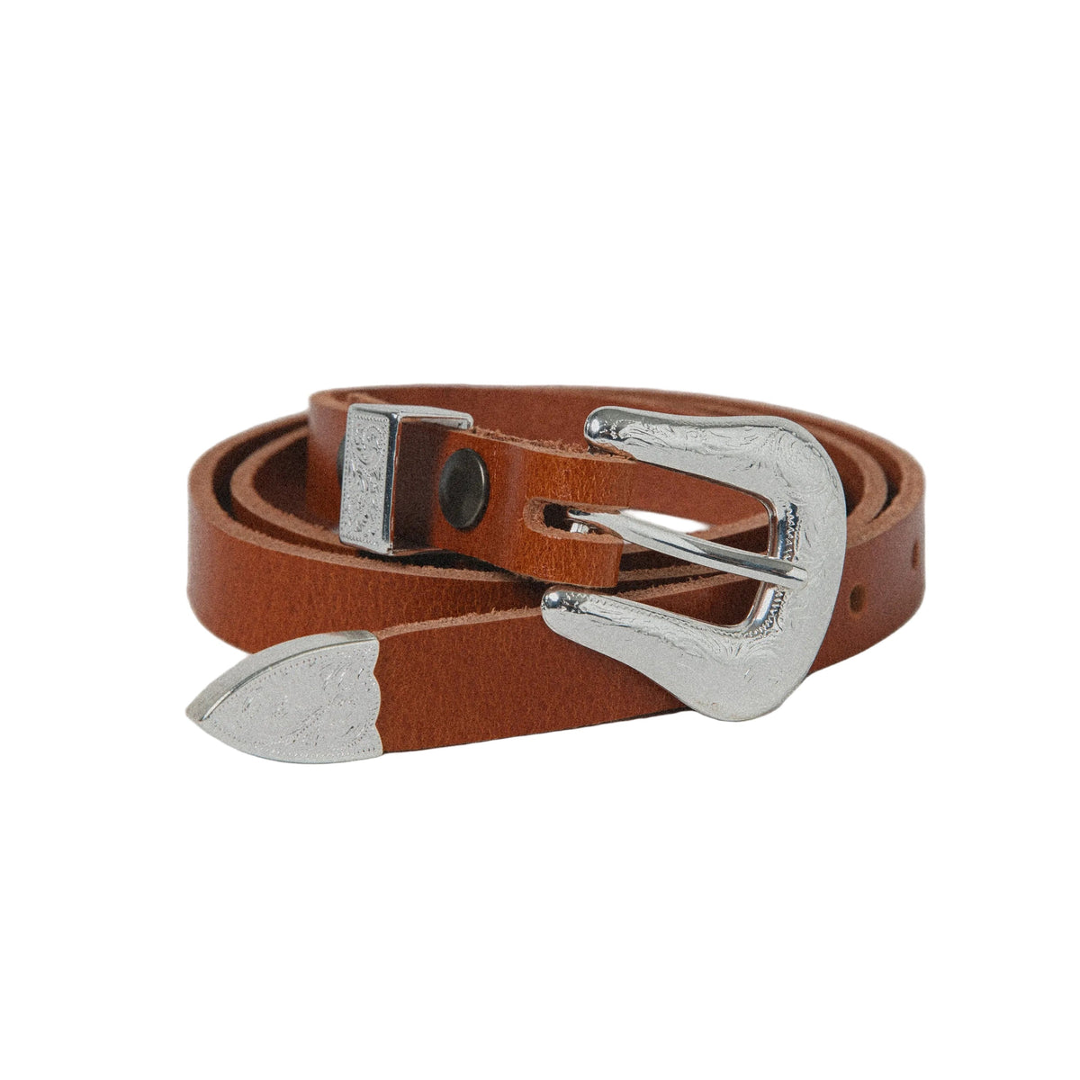 Telluride Saint Denis Western Belt 19mm — Saddle — front view