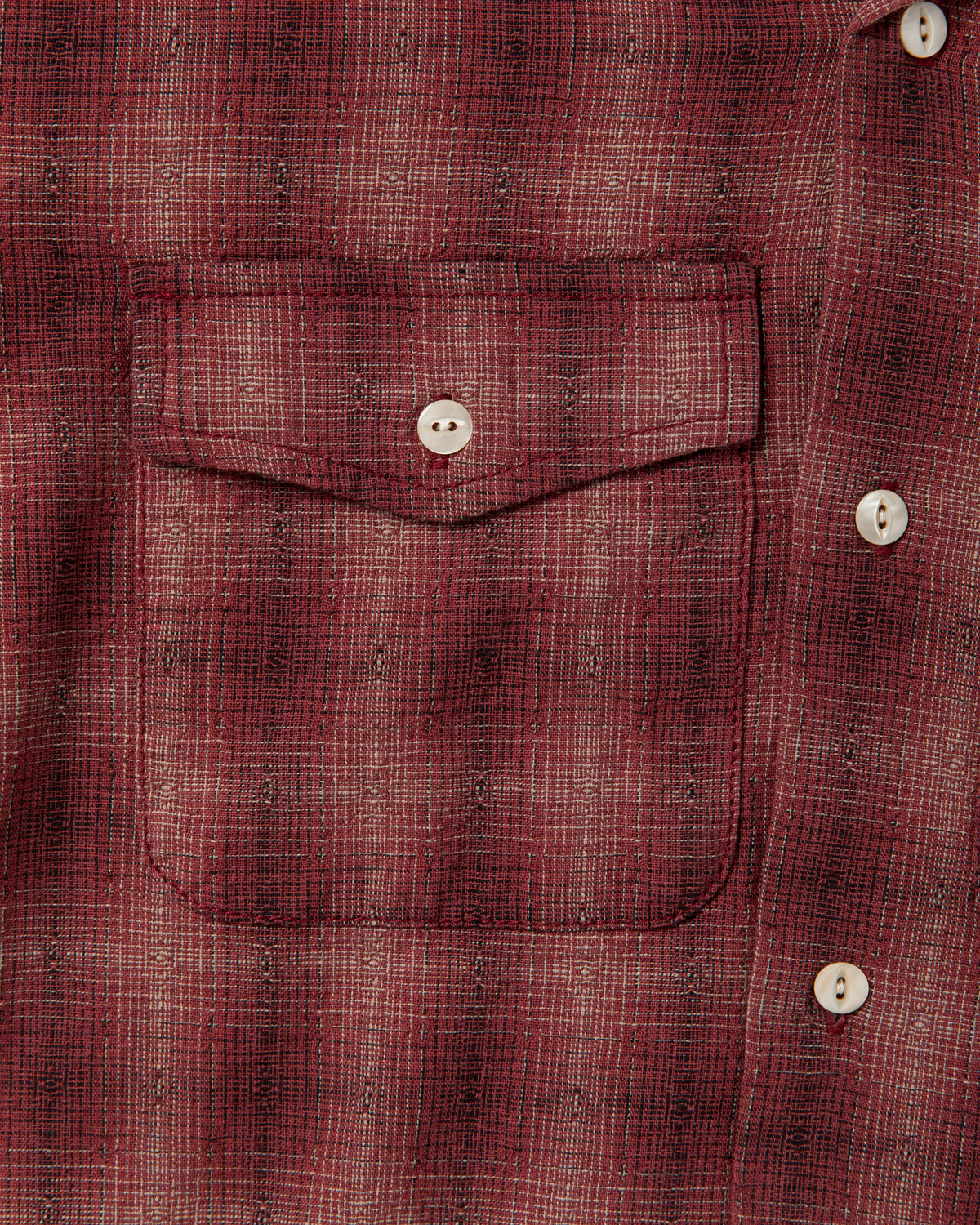 Telluride Drifter Signal Pattern Jacquard Shirt — Mulberry — view 8