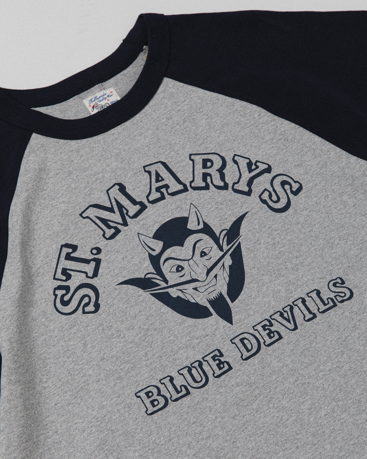 TELLURIDE SPINE RAGLAN TEE ST. MARY - GREY/NAVY