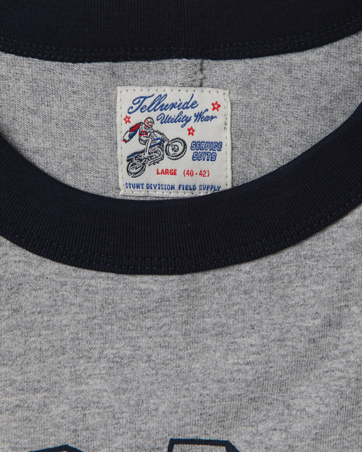 TELLURIDE SPINE RAGLAN TEE ST. MARY - GREY/NAVY