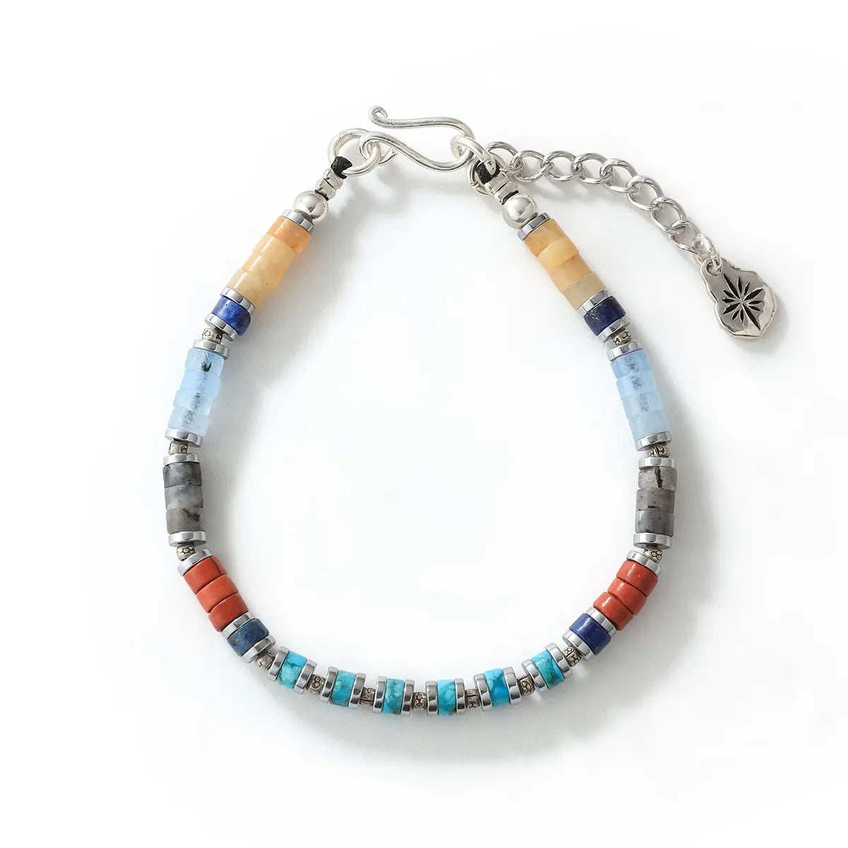 SAAD CANYON SKY HEISHI BRACELET NATURAL STONE 4MM