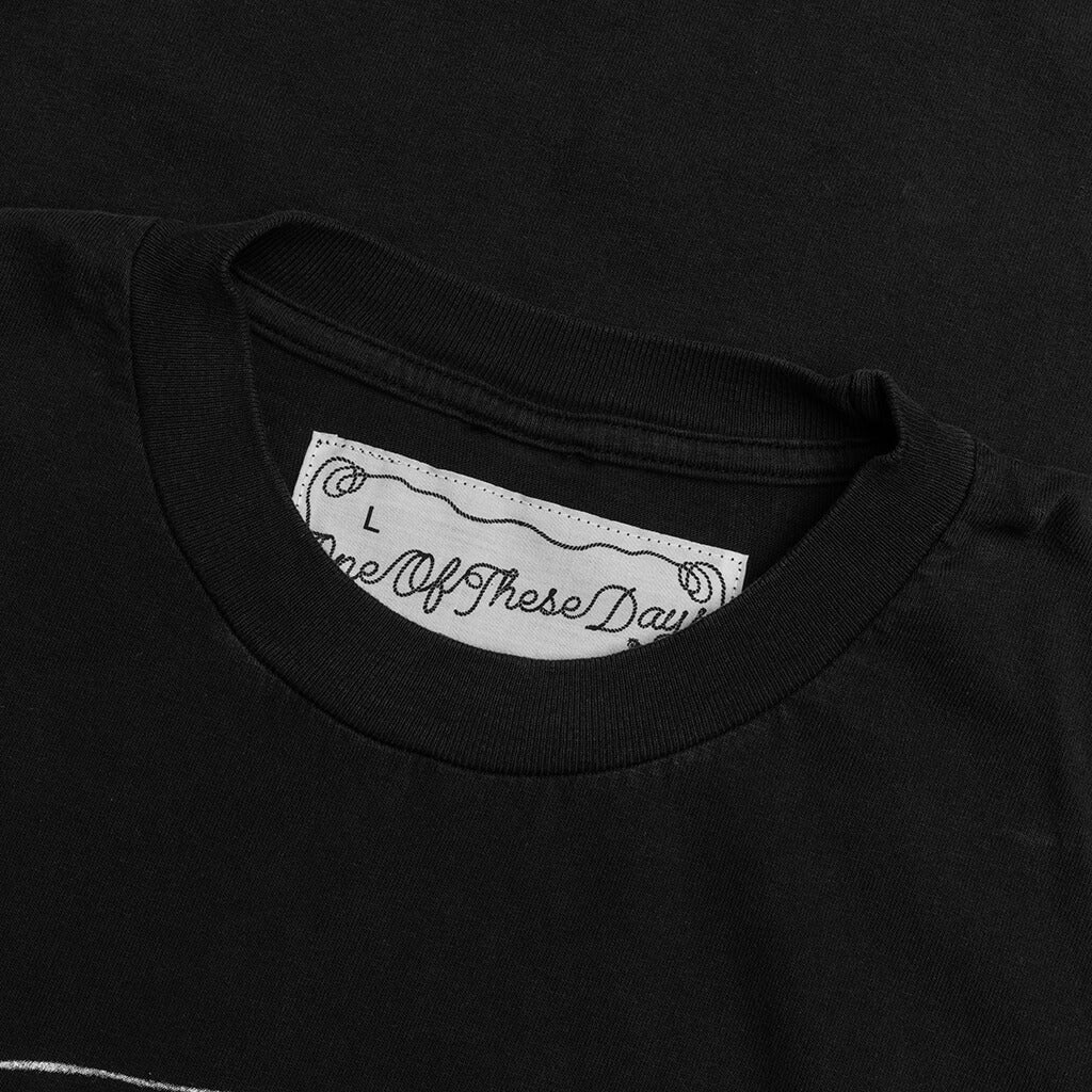One Of These Days Burns Much Brighter Short Sleeve T-Shirt — Sun Faded Washed Black — view 3
