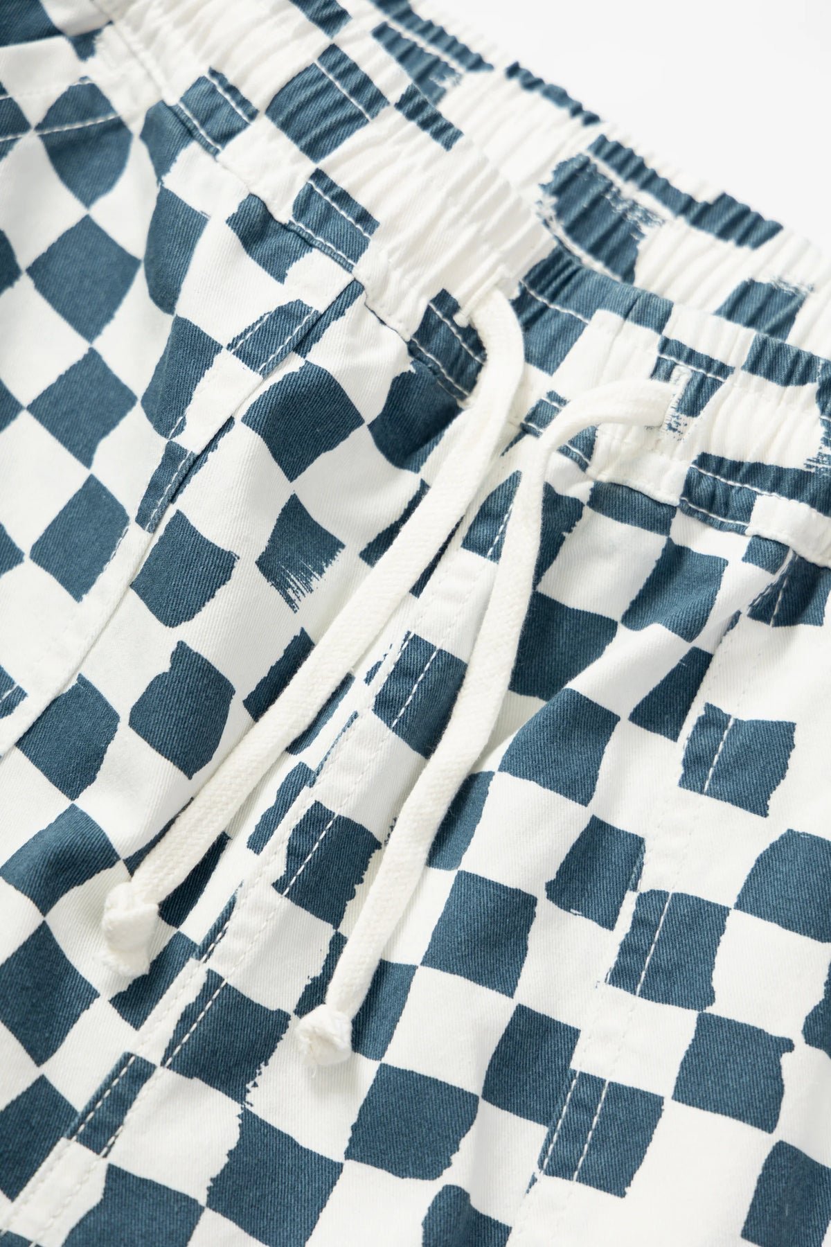 Service Works Drill Printed Chef Short — Teal Checker — view 3
