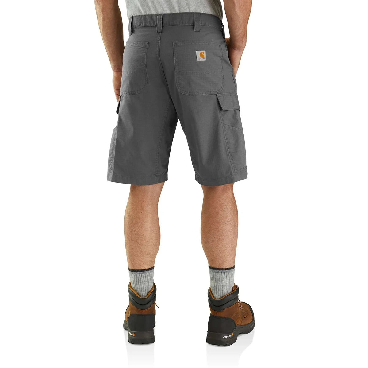 CARHARTT RUGGED FLEX RELAXED FIT CANVAS CARGO WORK SHORT - SHADOW