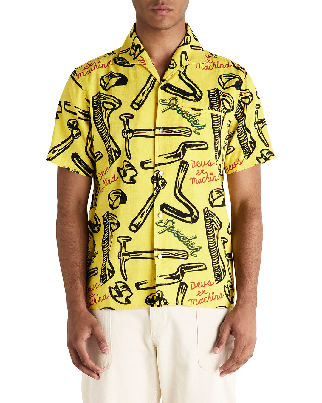 Specter Tools Ss Shirt - Canary Yellow|Model