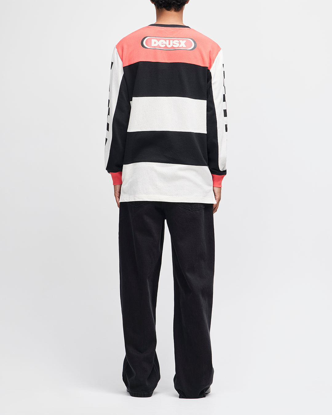 DEUS EX MACHINA VILANDER MOTO JERSEY - VALIANT RED COMBO