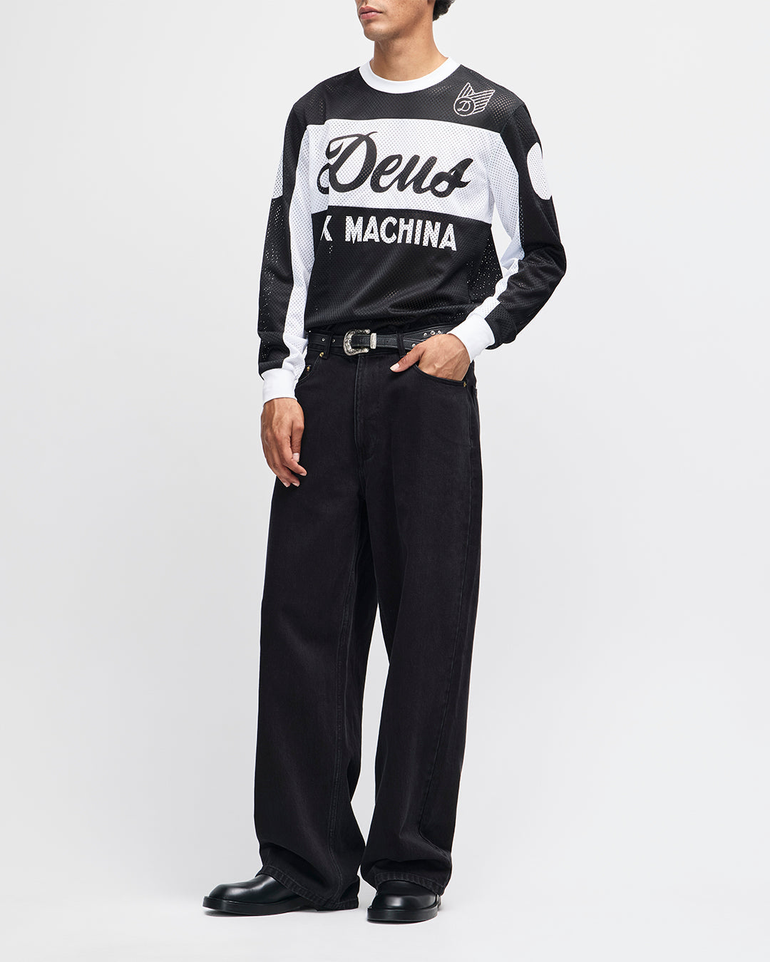 DEUS EX MACHINA SABER MOTO JERSEY - BLACK