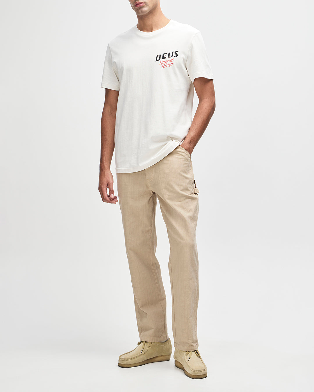 DEUS EX MACHINA Dogleg Tee - Dirty White