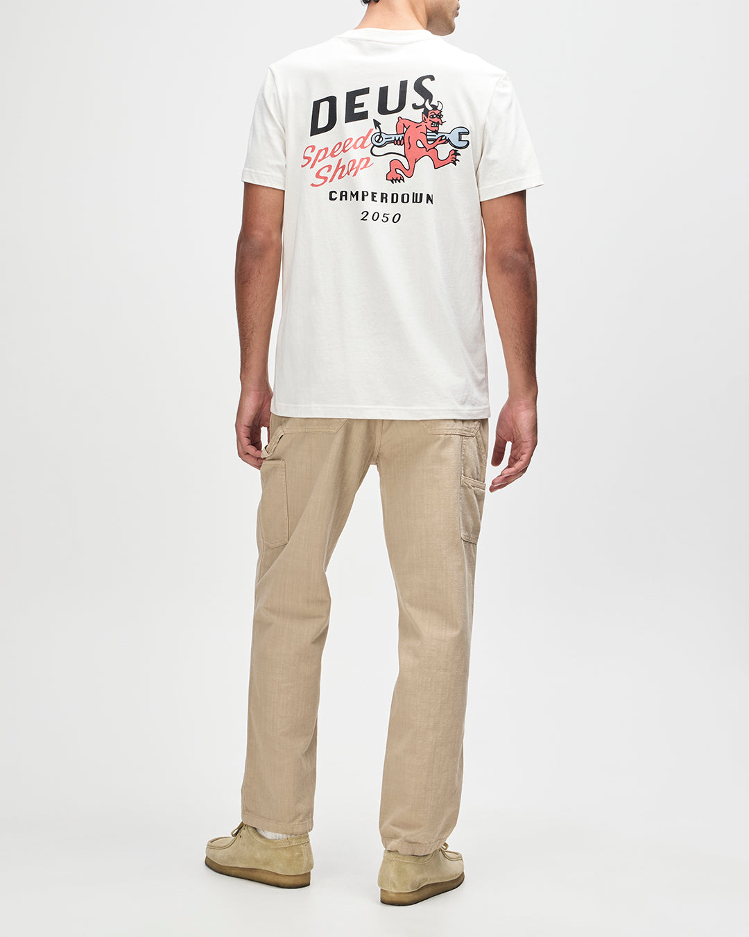 DEUS EX MACHINA Dogleg Tee - Dirty White