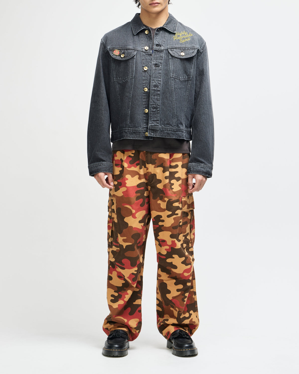DEUS EX MACHINA UNCHAINED TRUCKER JACKET - WASHED BLACK