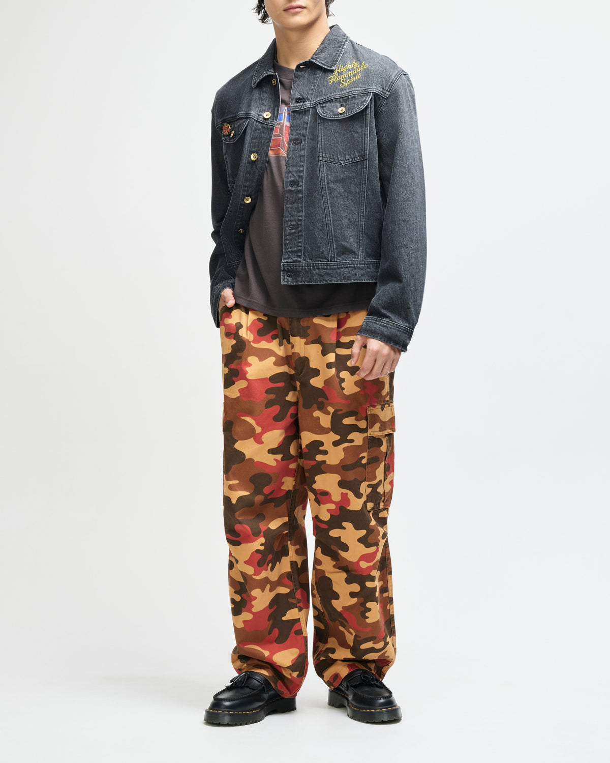 DEUS EX MACHINA UNCHAINED TRUCKER JACKET - WASHED BLACK