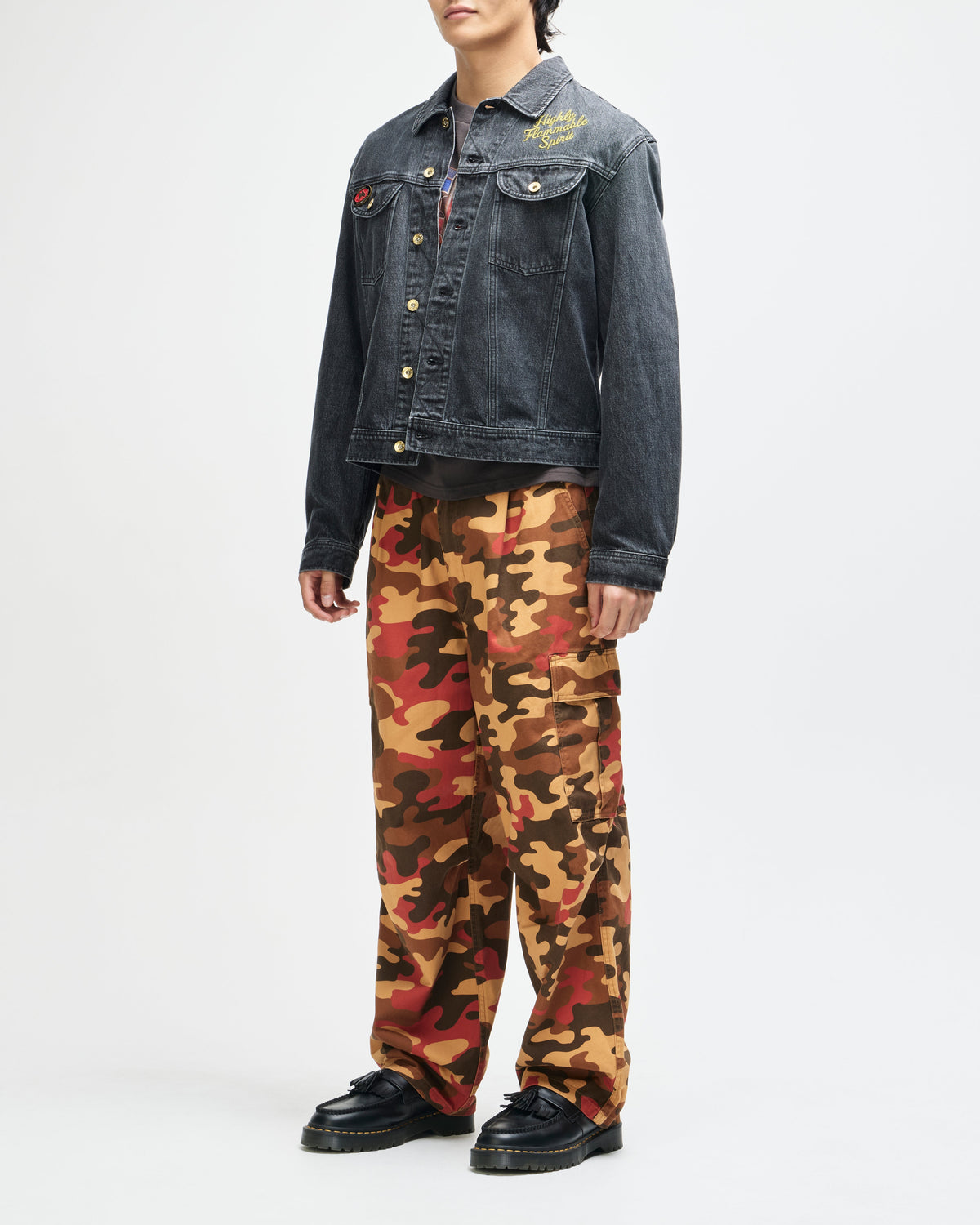 DEUS EX MACHINA UNCHAINED TRUCKER JACKET - WASHED BLACK