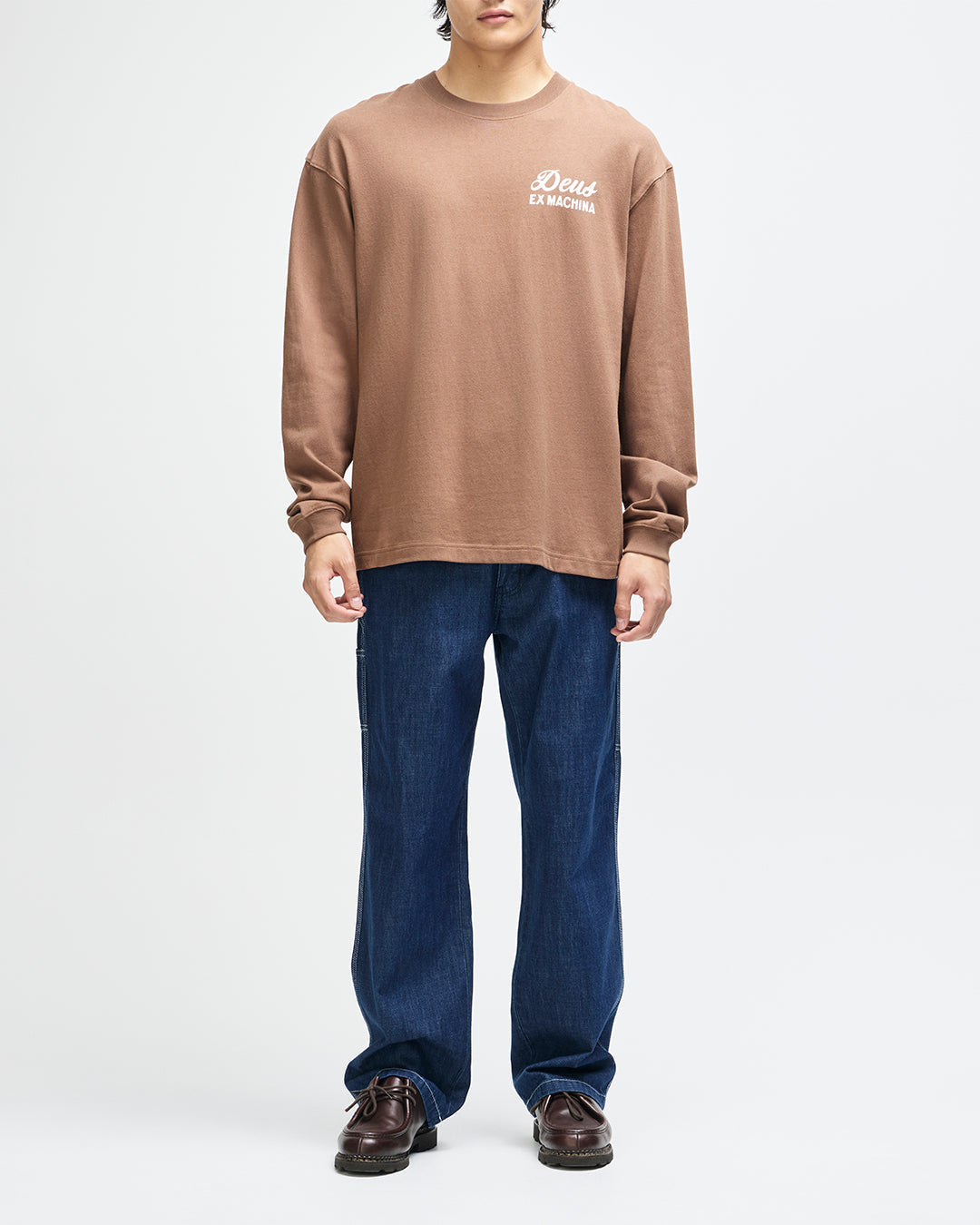 DEUS EX MACHINA HARAJUKU SIGN LS TEE - BISON BROWN