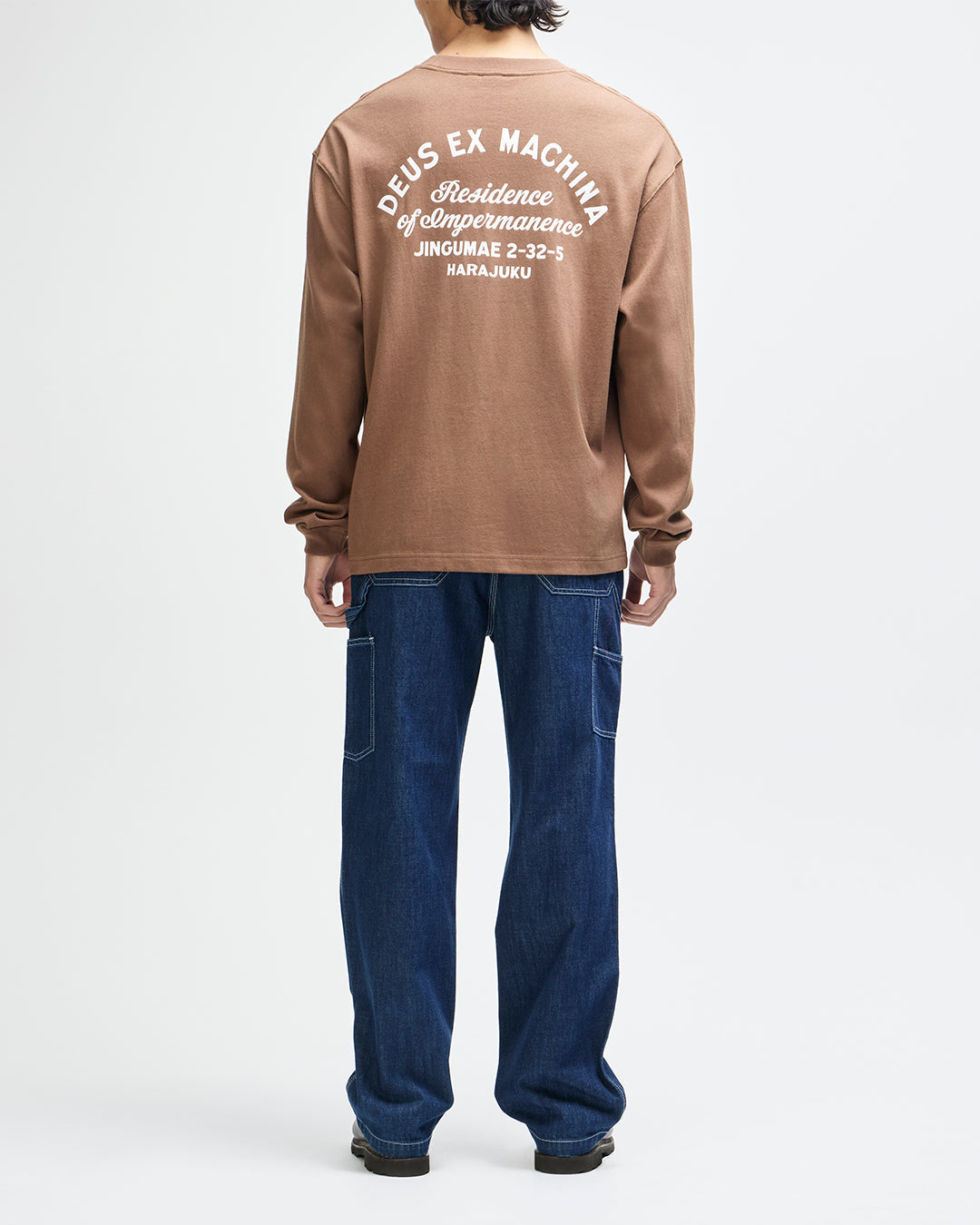 DEUS EX MACHINA HARAJUKU SIGN LS TEE - BISON BROWN