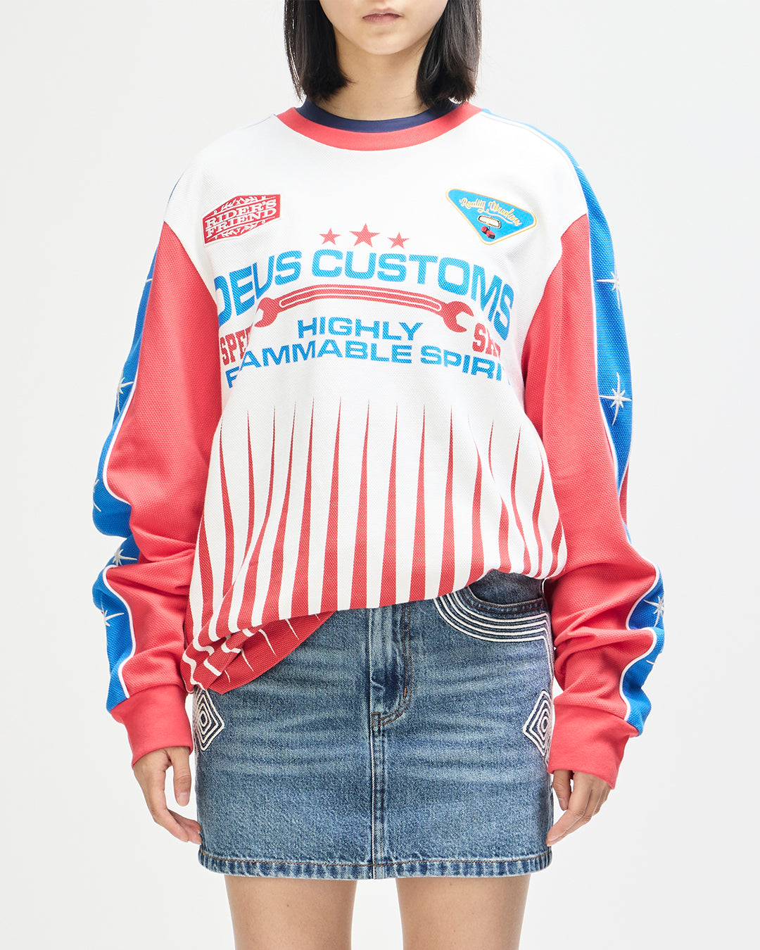 DEUS EX MACHINA TRIFE LIFE MOTO JERSEY - TOFU WHITE