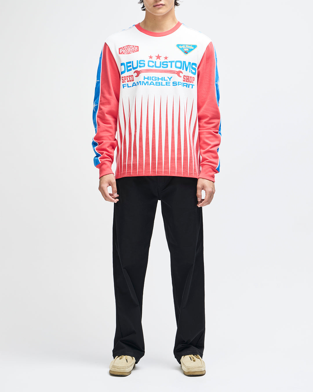 DEUS EX MACHINA TRIFE LIFE MOTO JERSEY - TOFU WHITE