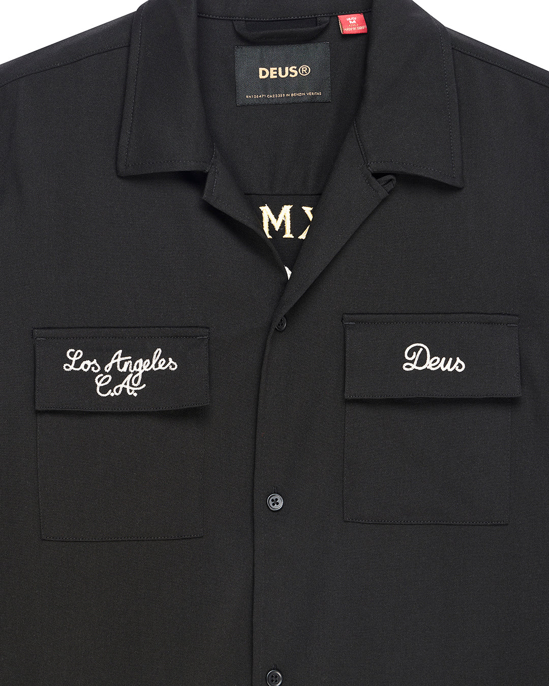 DEUS EX MACHINA FORBIDDEN FRUIT BOWLING SHIRT - BLACK