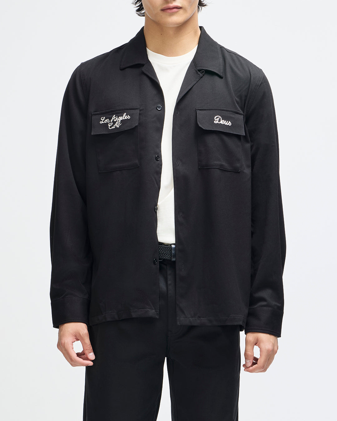 forbidden-fruit-bowling-shirt-black|Model