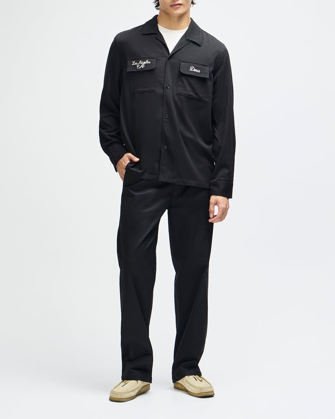 DEUS EX MACHINA FORBIDDEN FRUIT BOWLING SHIRT - BLACK