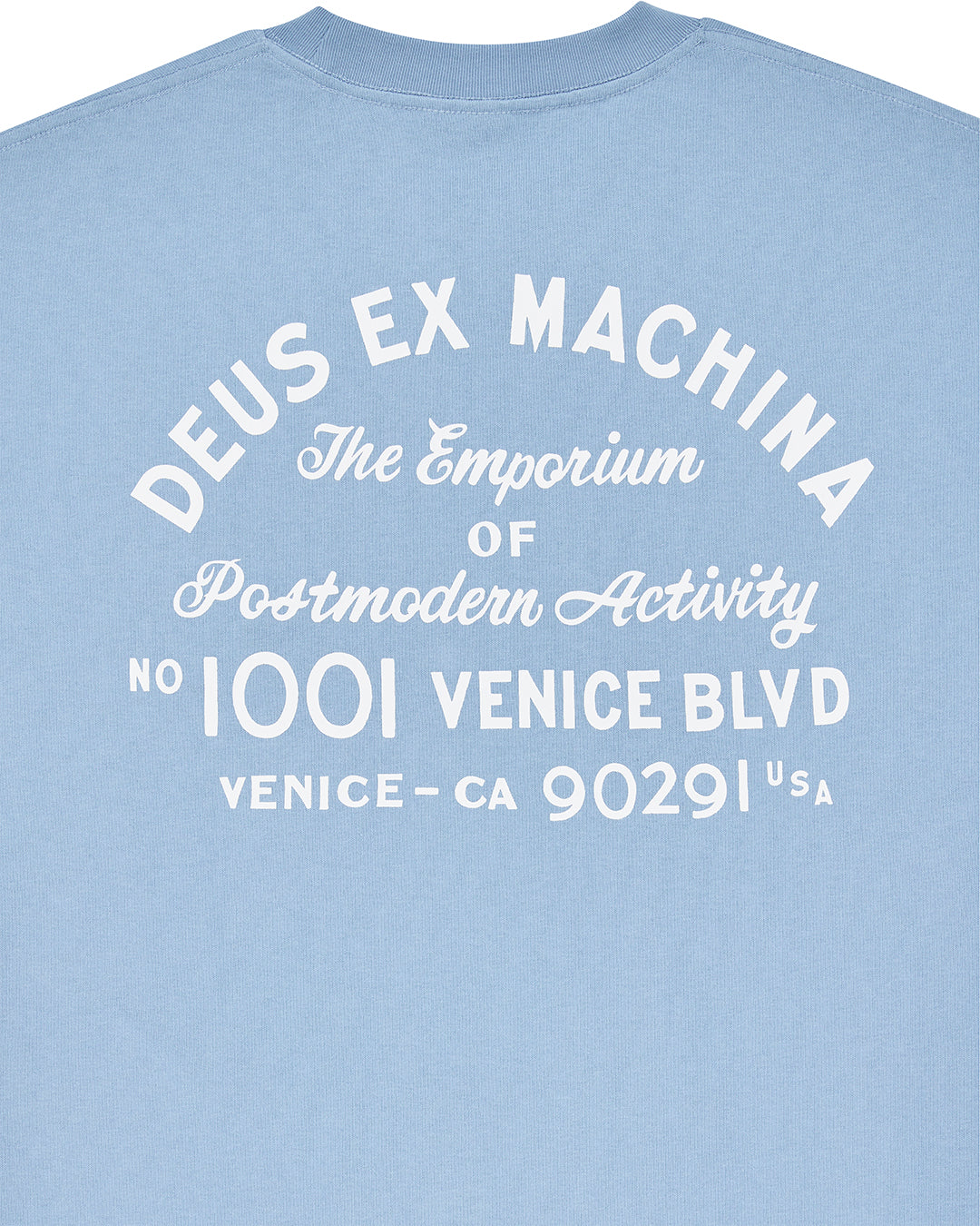 DEUS EX MACHINA VENICE SIGN TEE - GLACIER BLUE