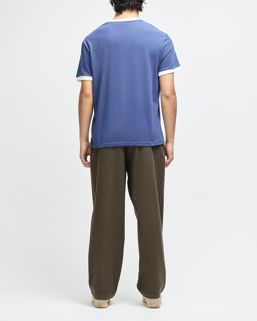 DEUS EX MACHINA MARSDEN RINGER TEE - MECHANIC BLUE