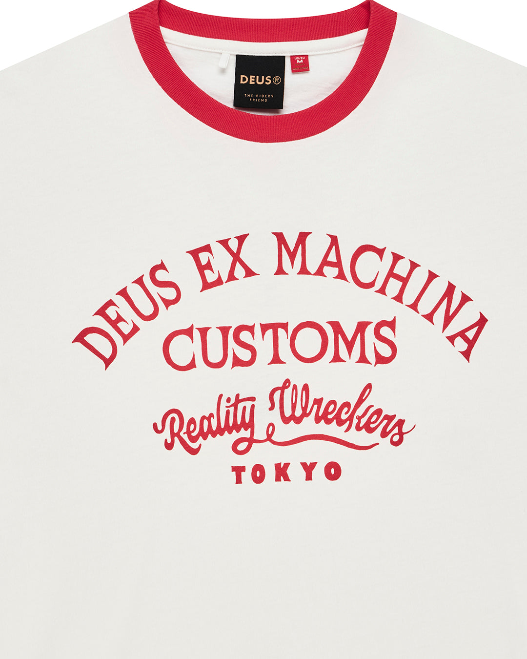 DEUS EX MACHINA MARSDEN RINGER TEE - VINTAGE WHITE