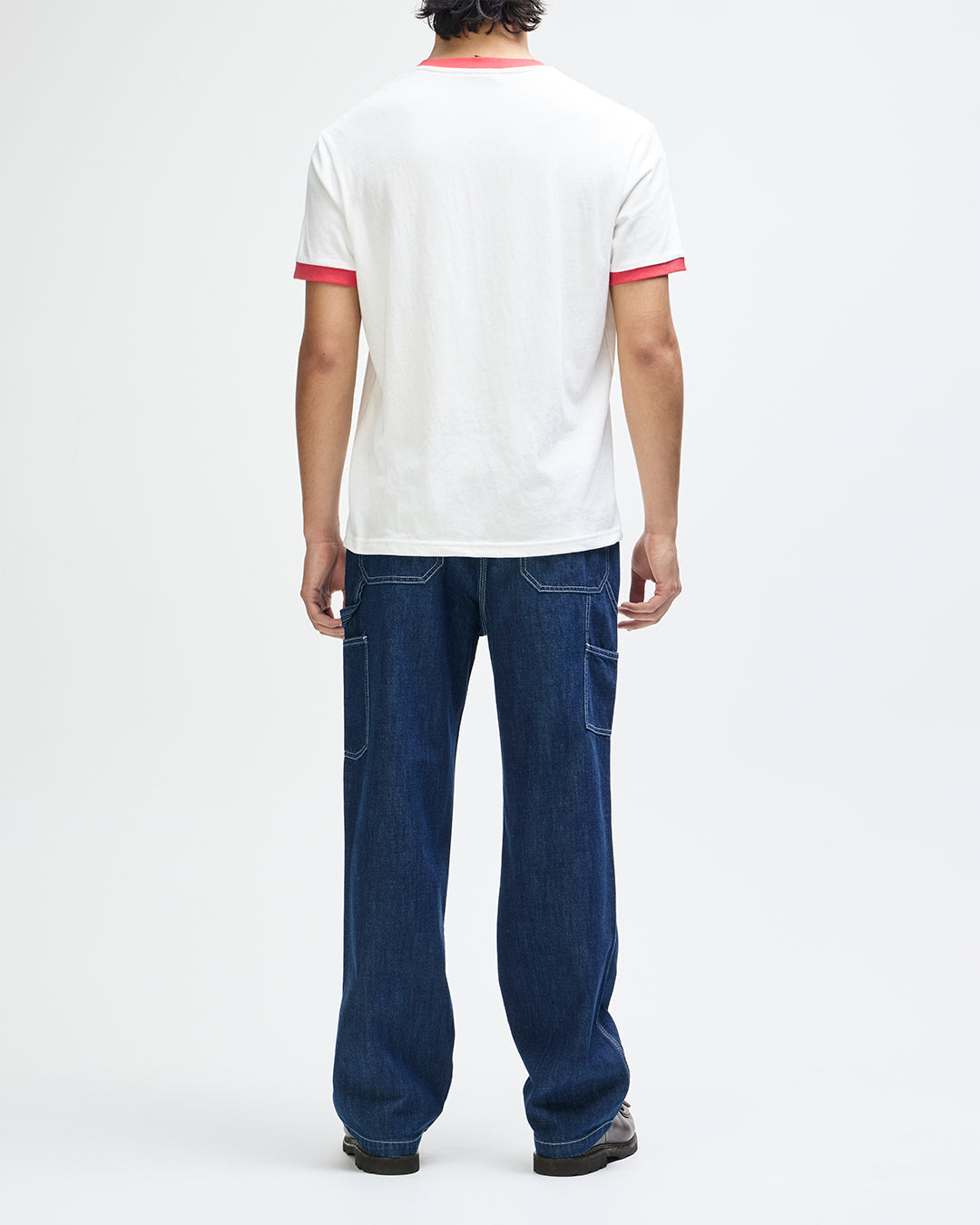 DEUS EX MACHINA MARSDEN RINGER TEE - VINTAGE WHITE