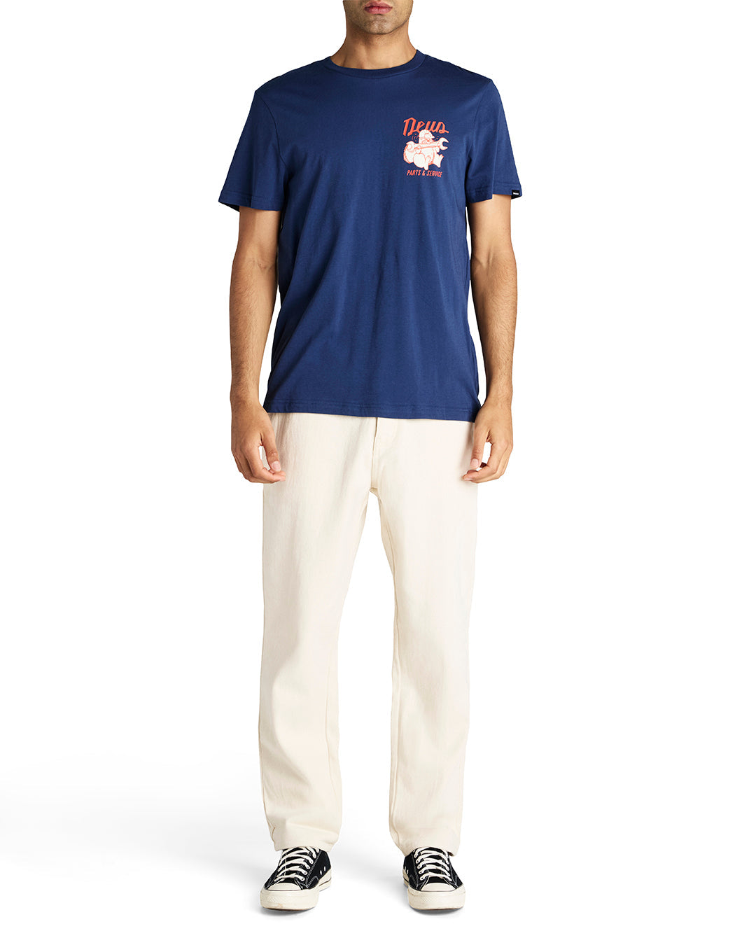DEUS EX MACHINA OVERBITE TEE - MECHANIC BLUE