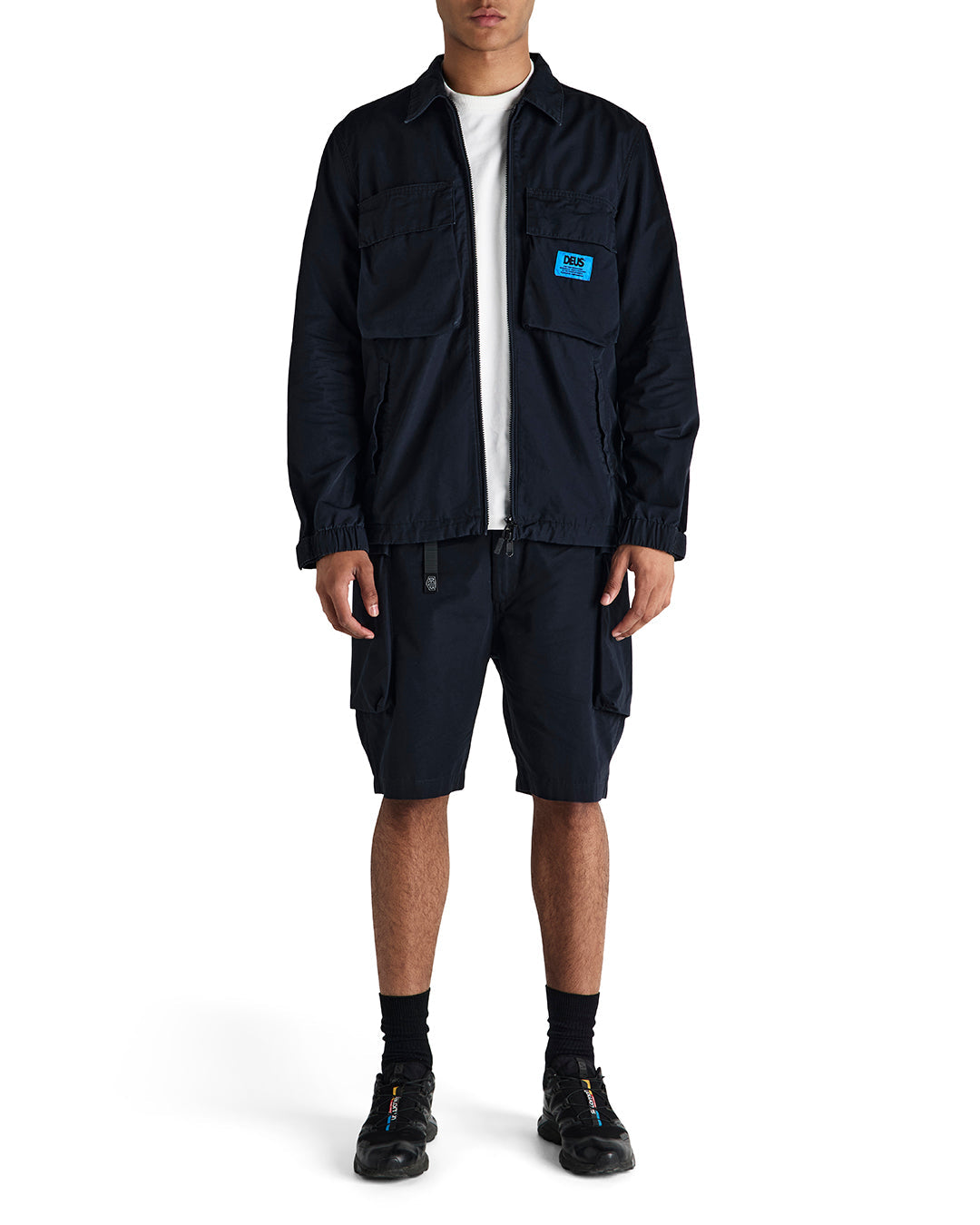 DEUS EX MACHINA DUCK DIVE ZIP SHIRT - BLACK