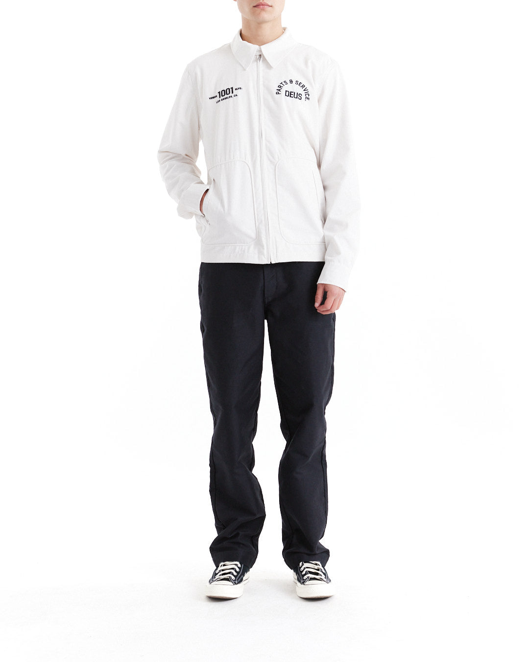 DEUS EX MACHINA TELLER DRIZZLER JACKET - VINTAGE WHITE