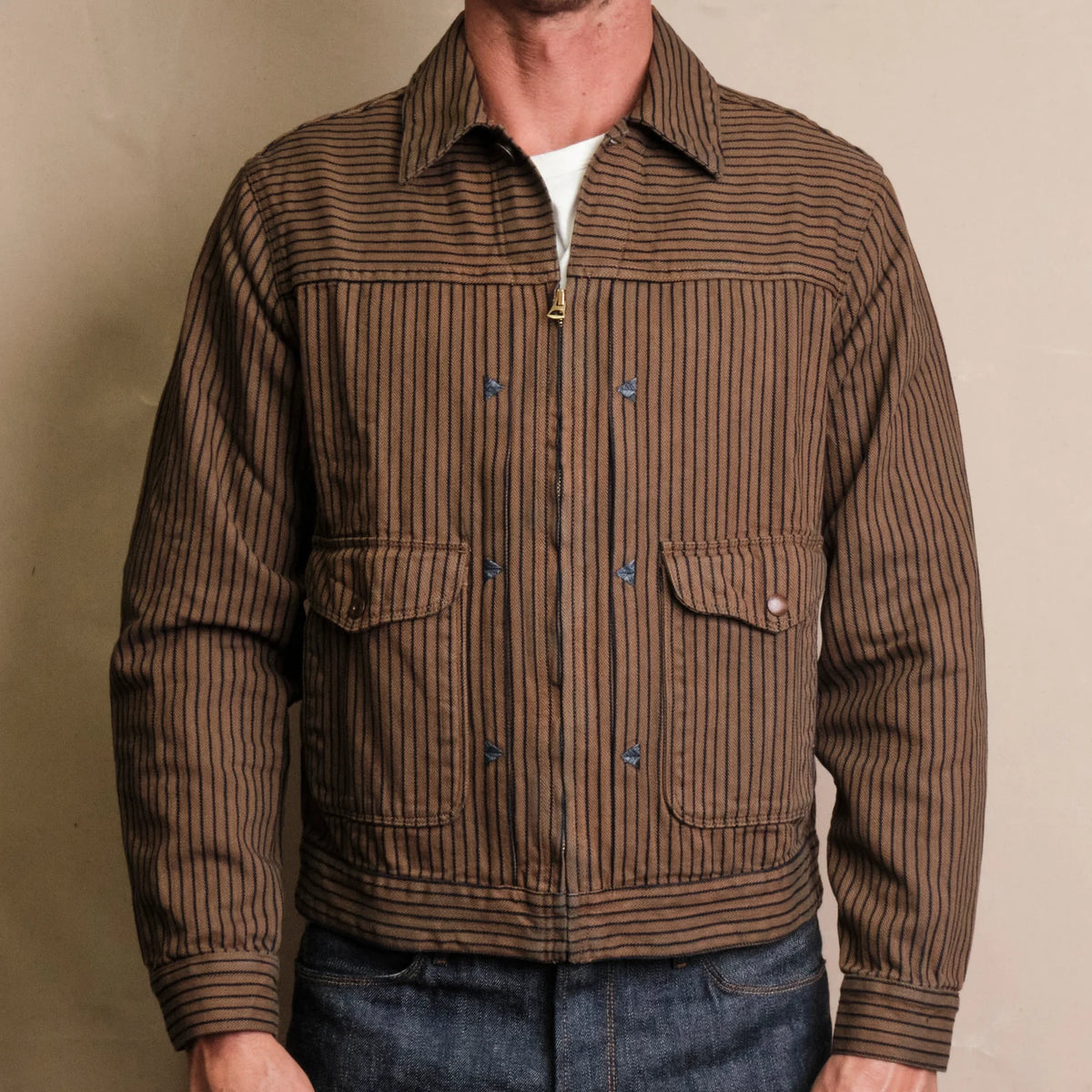 FREENOTE FARO - BROWN HERRINGBONE DOBBY