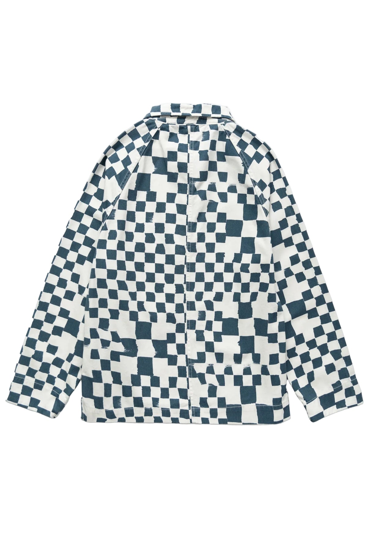 Service Works Drill Printed Foh Jacket — Teal Checker — view 2