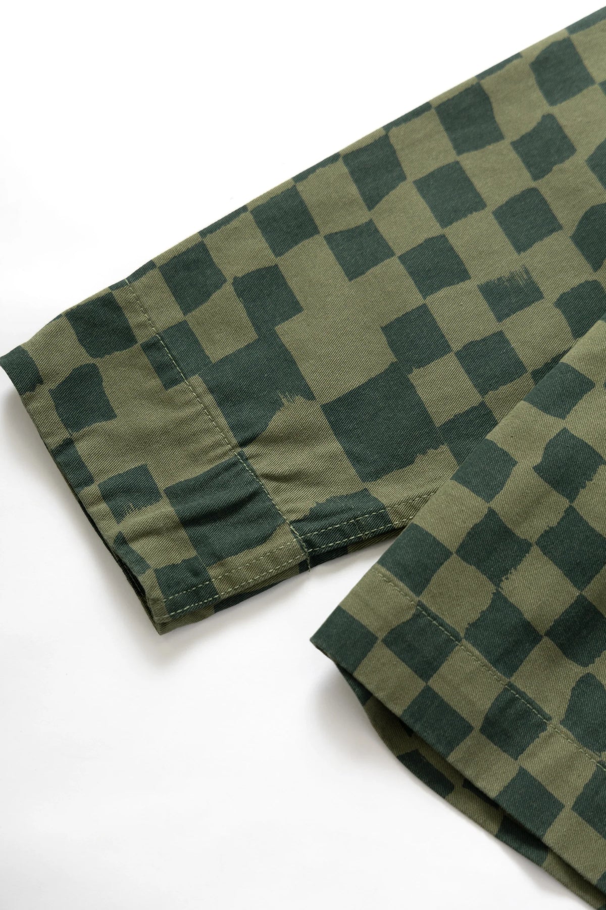 Service Works Drill Printed Foh Jacket — Olive Checker — view 6